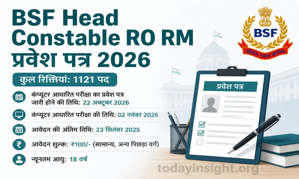 BSF Head Constable Radio Operator and Mechanic Exam 2026