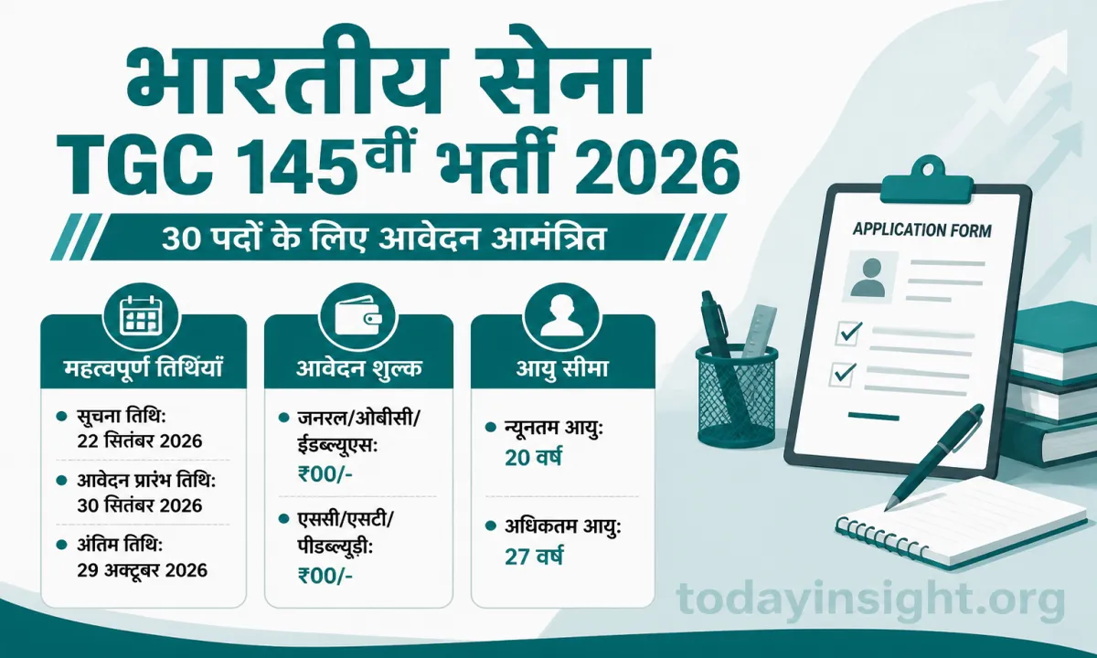 Indian Army TGC 145 Recruitment 2026