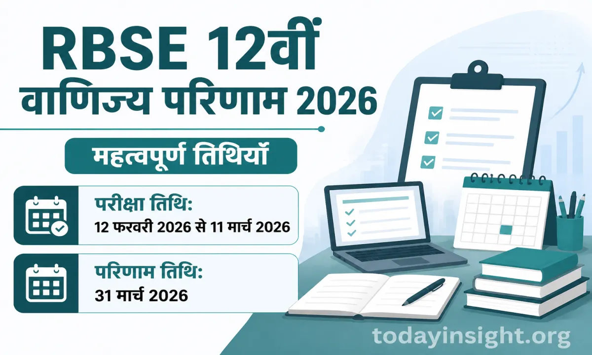 RBSE 12th Commerce Result 2026