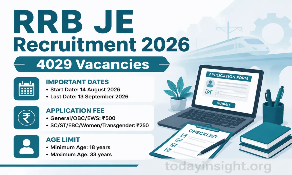 RRB Junior Engineer Recruitment 2026